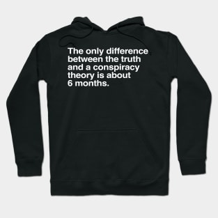 The Only Difference Between The Truth And A Conspiracy Theory Is About 6 Months Hoodie